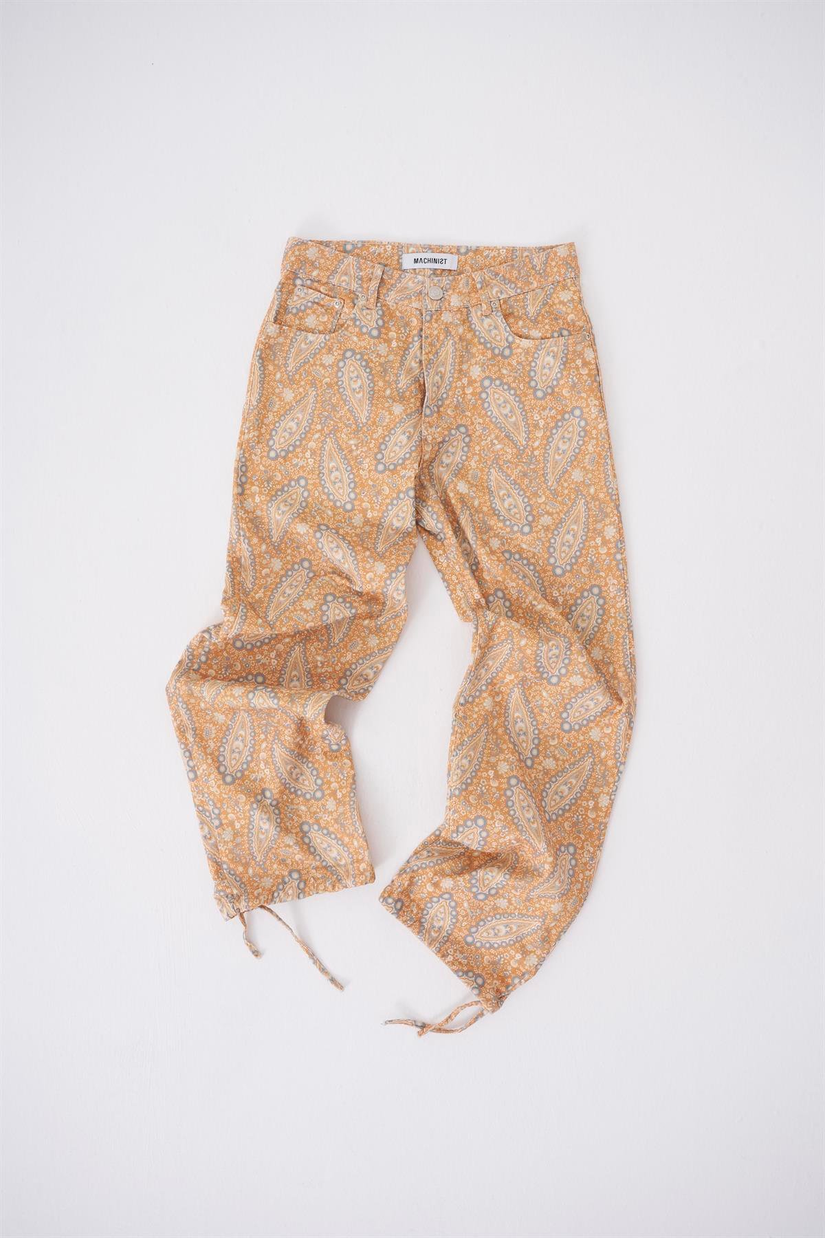 Baggy Baskılı Jean Pantolon Desert