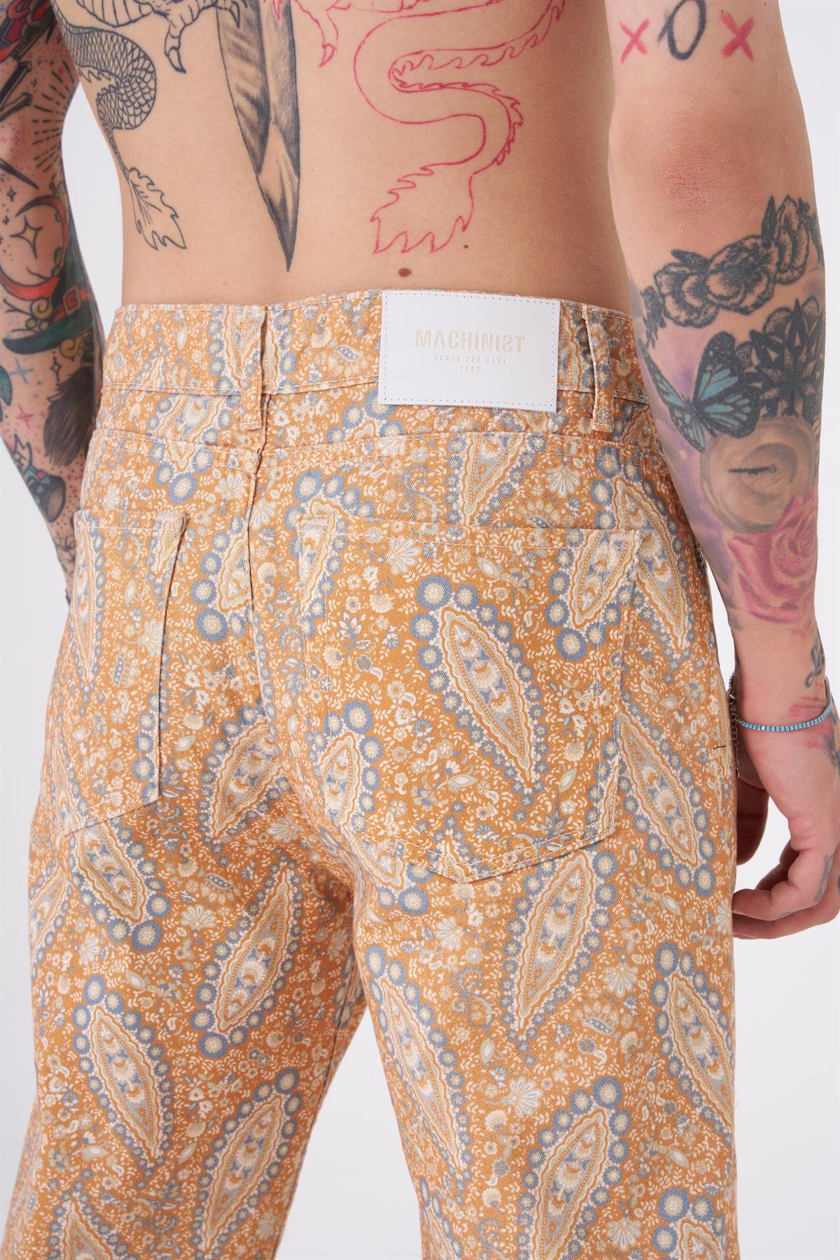Baggy Baskılı Jean Pantolon Desert