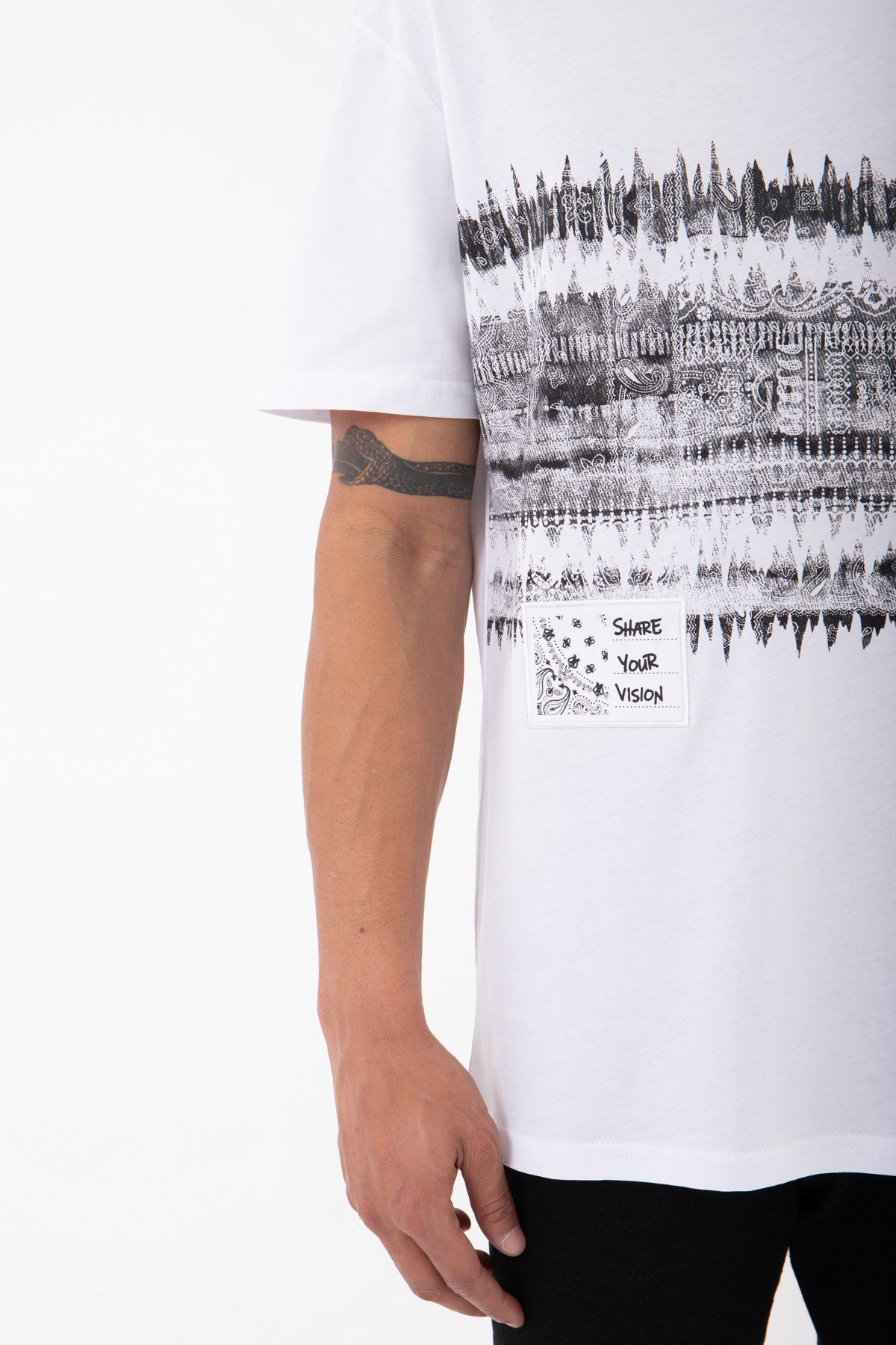 Regular Share Your Vision Baskılı Pamuklu T-Shirt BEYAZ