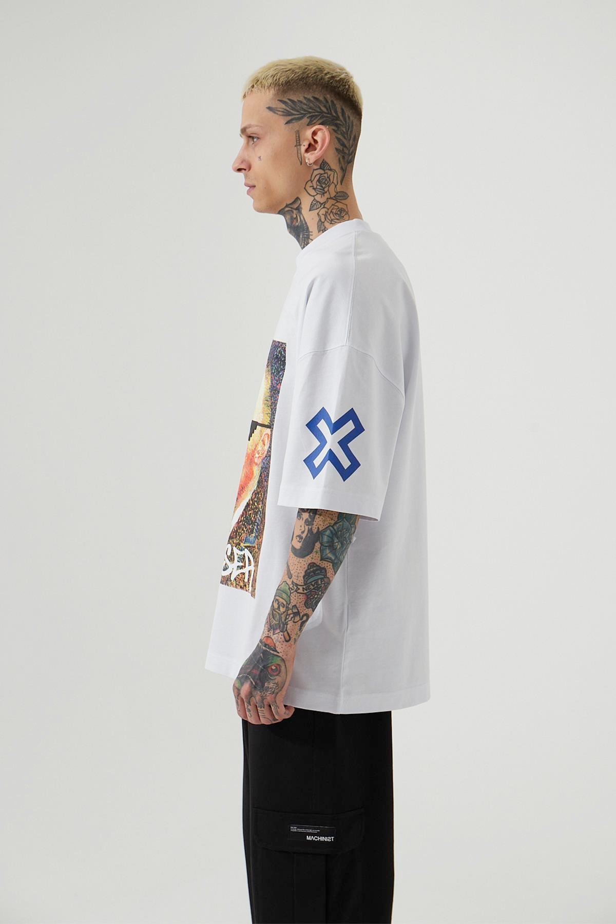 OVERSIZE VINCENT VAN GOGH T-SHIRT BEYAZ