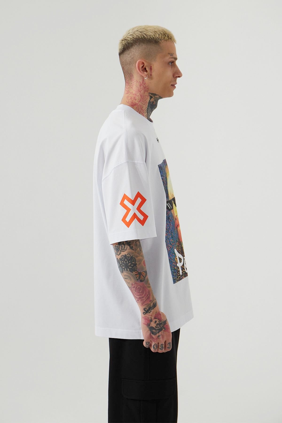 OVERSIZE VINCENT VAN GOGH T-SHIRT BEYAZ