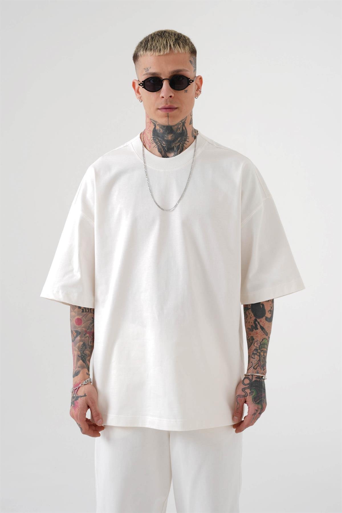 PREMIUM OVERSIZE SÜPREM BASIC T-SHIRT WHITE