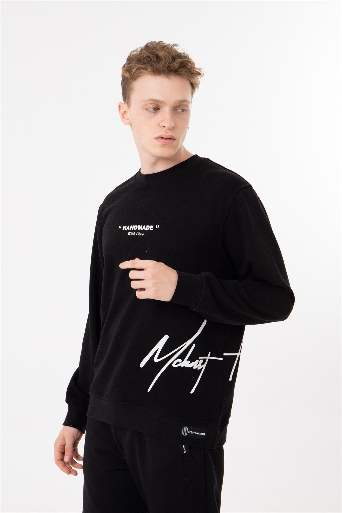 Post Modern Oversize Şardonsuz Sweatshirt Siyah