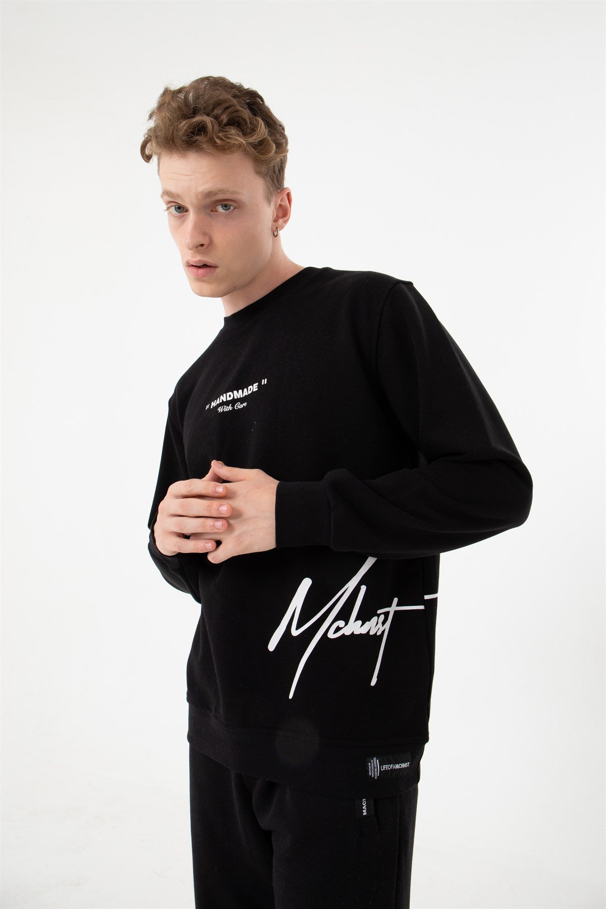 Post Modern Oversize Şardonsuz Sweatshirt Siyah