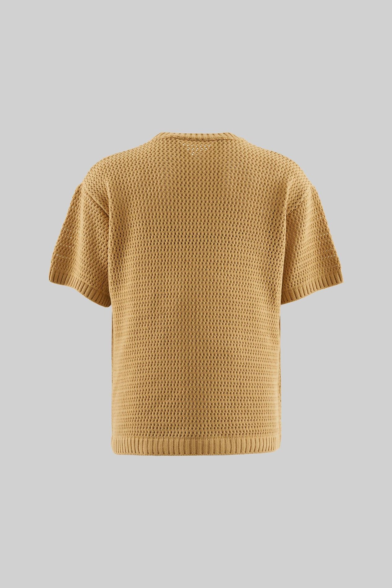 MCHNST KNIT BADGET DETAILED TEE SOFT BEIGE