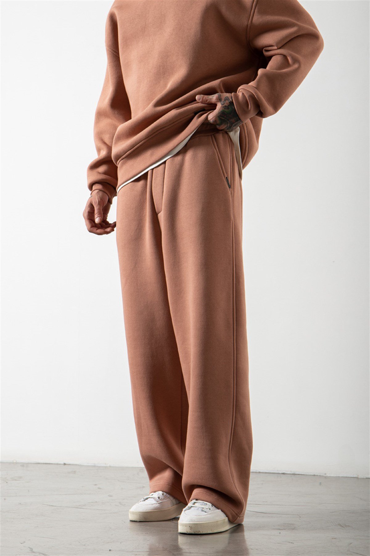 Oversize Beli Lastikli Baggy Eşofman COPPER