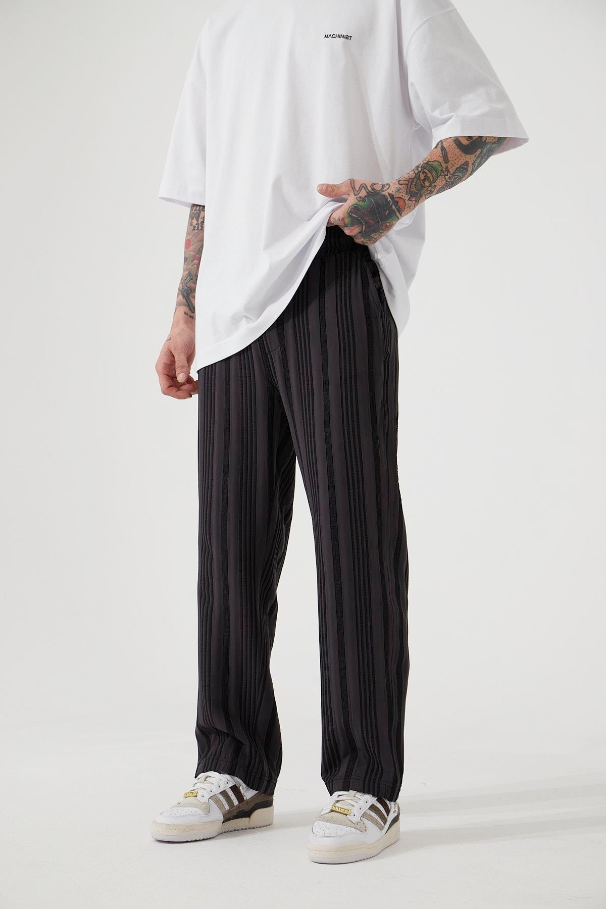 RELAXED BAGGY MAROKEN BARBAROS ÇİGİLİ EŞOFMAN ALTI ANTRASIT-SİYAH