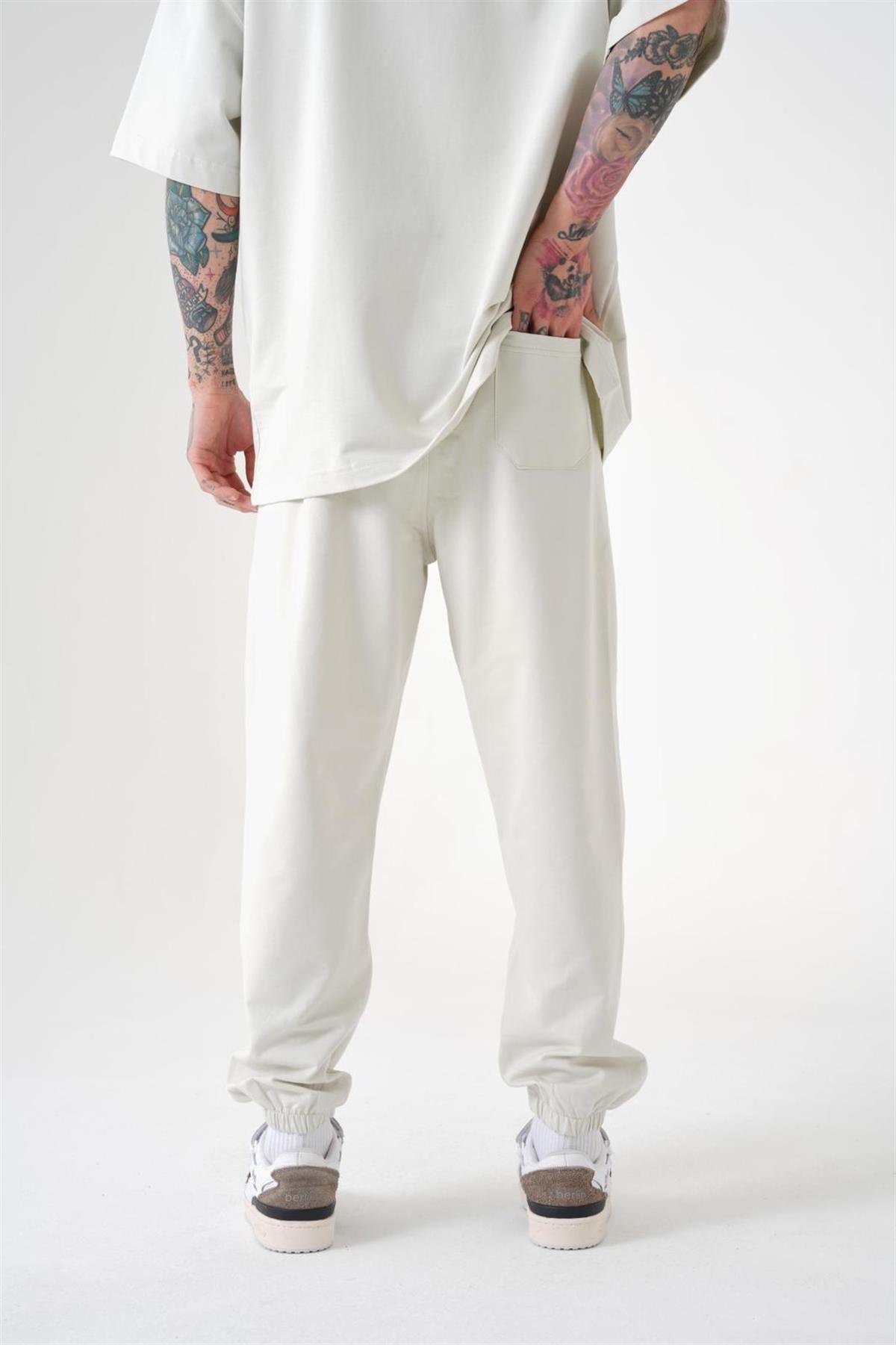 RELAXED BASIC PAÇA LASTİKLİ CEPLİ EŞOFMAN ALTI GRİ