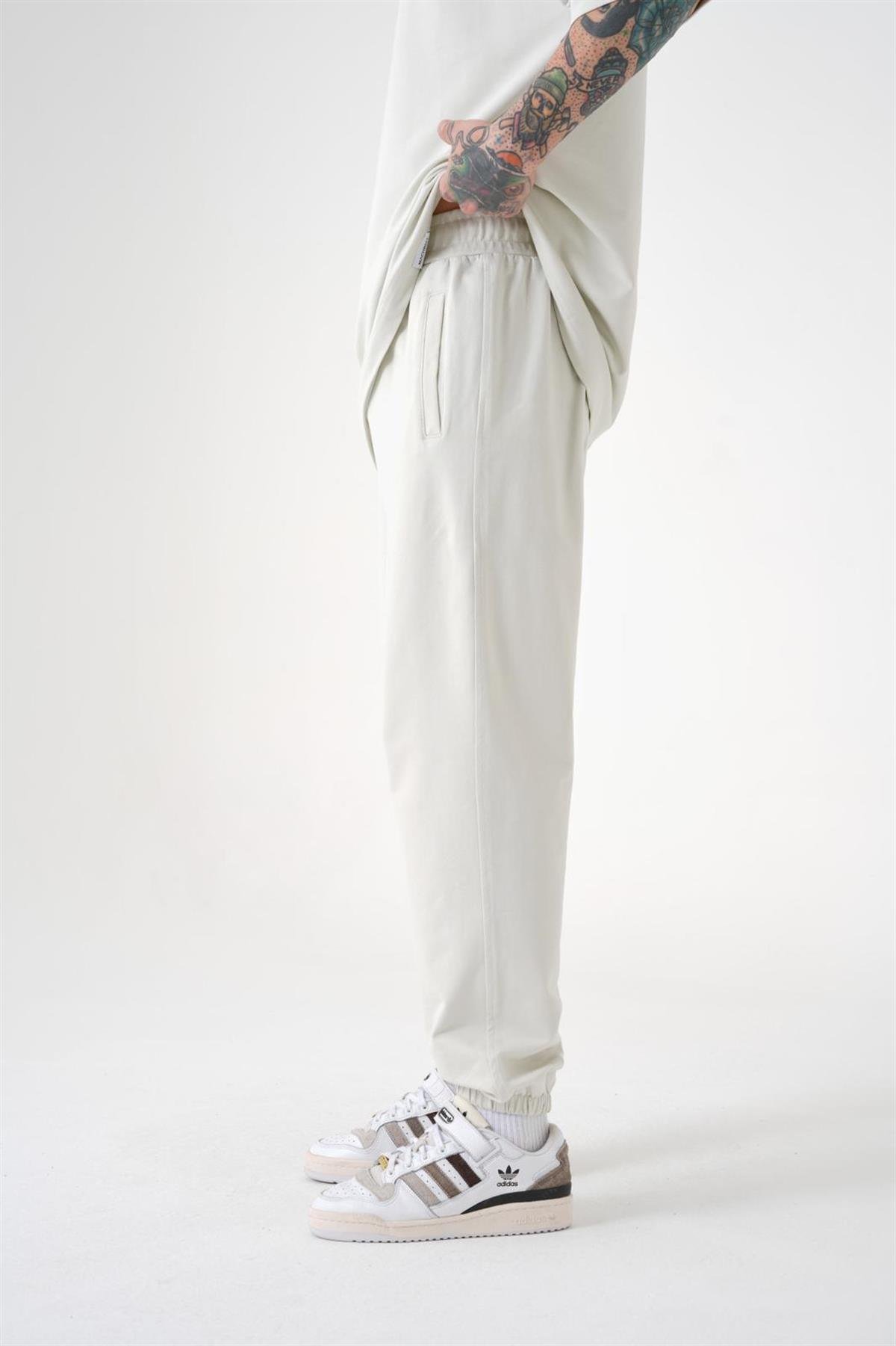 RELAXED BASIC PAÇA LASTİKLİ CEPLİ EŞOFMAN ALTI GRİ