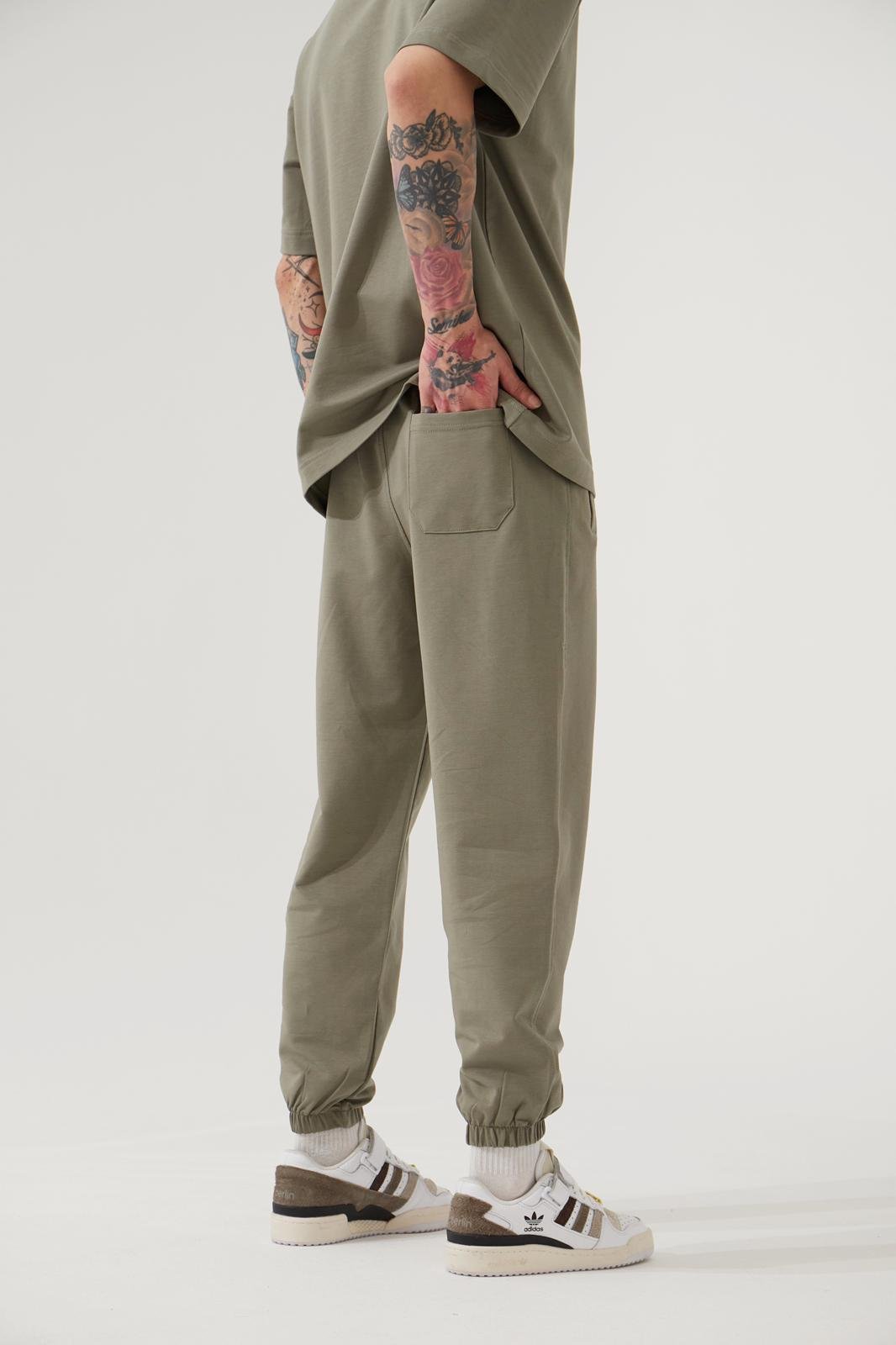 RELAXED BASIC PAÇA LASTİKLİ JOGGER EŞOFMAN HAKİ