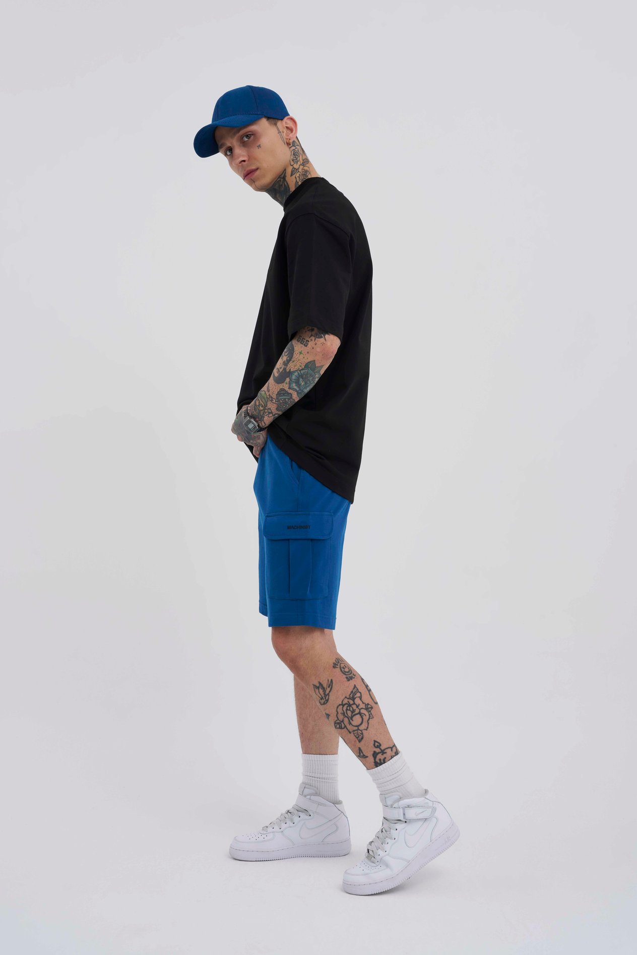 RELAXED KARGO CEPLİ BASIC ŞORT NEW INDIGO