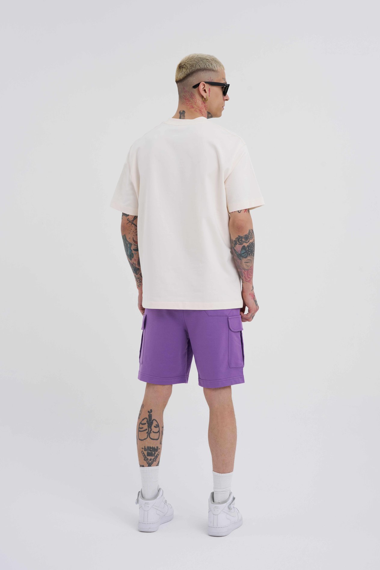 RELAXED KARGO CEPLİ BASIC ŞORT NEW PURPLE