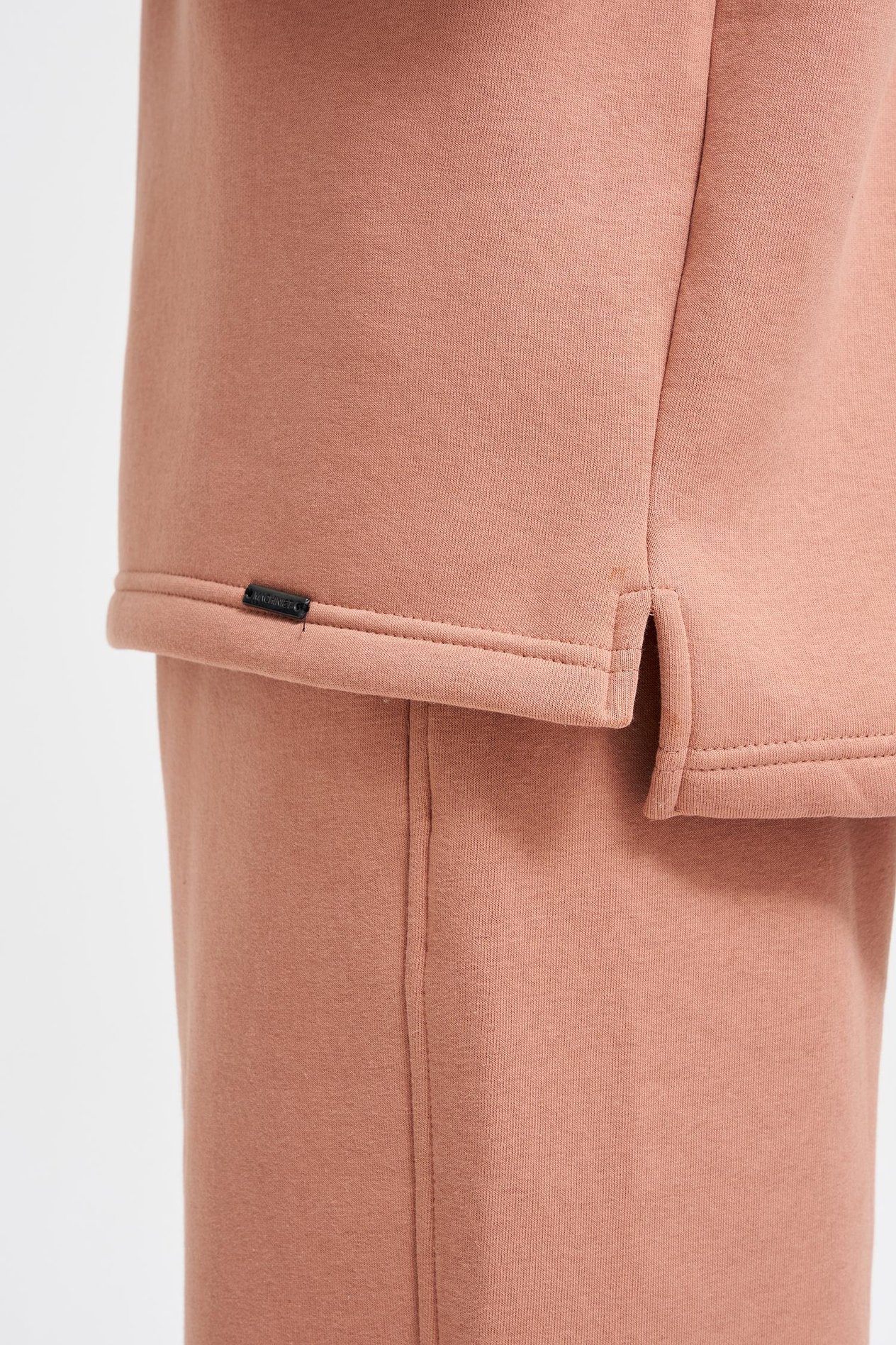 Relaxed Yırtmaçlı Bisiklet Yaka Basic Sweatshirt COPPER