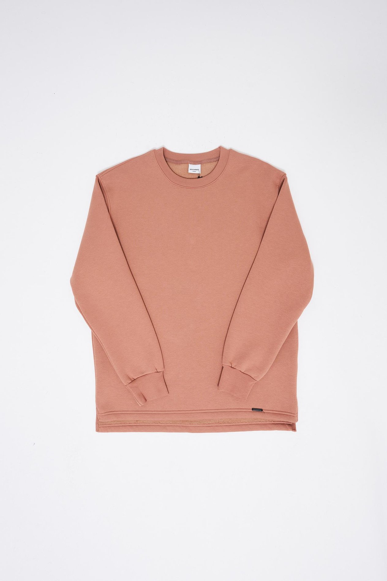 Relaxed Yırtmaçlı Bisiklet Yaka Basic Sweatshirt COPPER