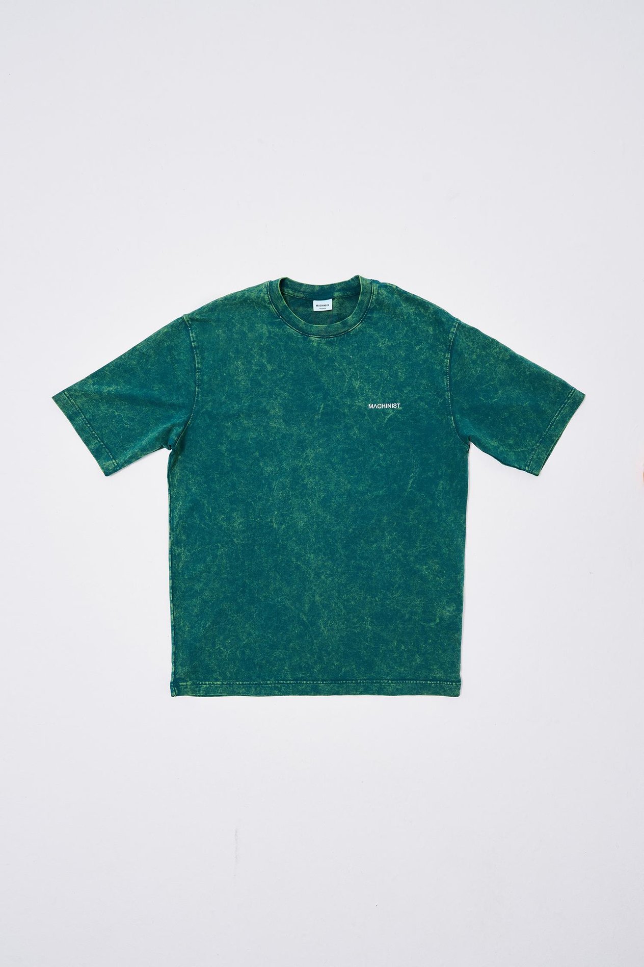 UNISEX RELAXED YIKAMALI BASIC T-SHIRT OIL GREEN SPOTTED