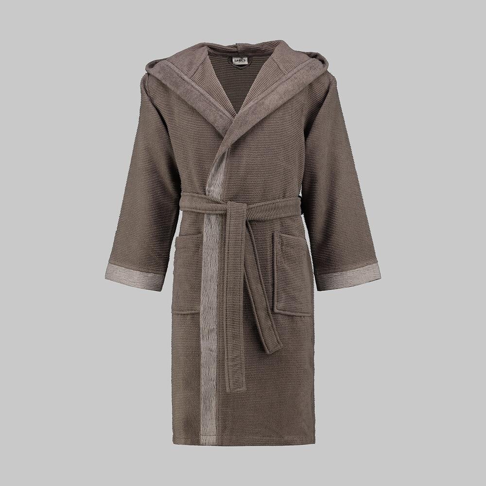 Sarev Street Koyu Gri %100 Pamuk Large Beden Bornoz
