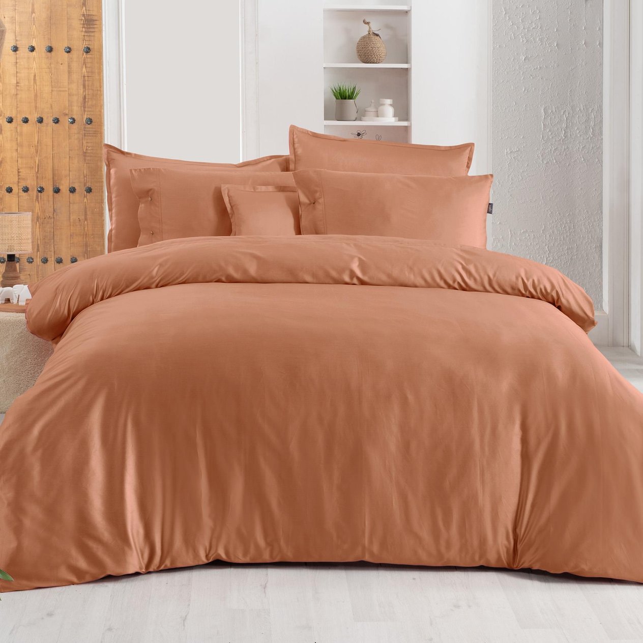 Sarev Monochrome Terracotta %100 Pamuk Saten ''300 TC