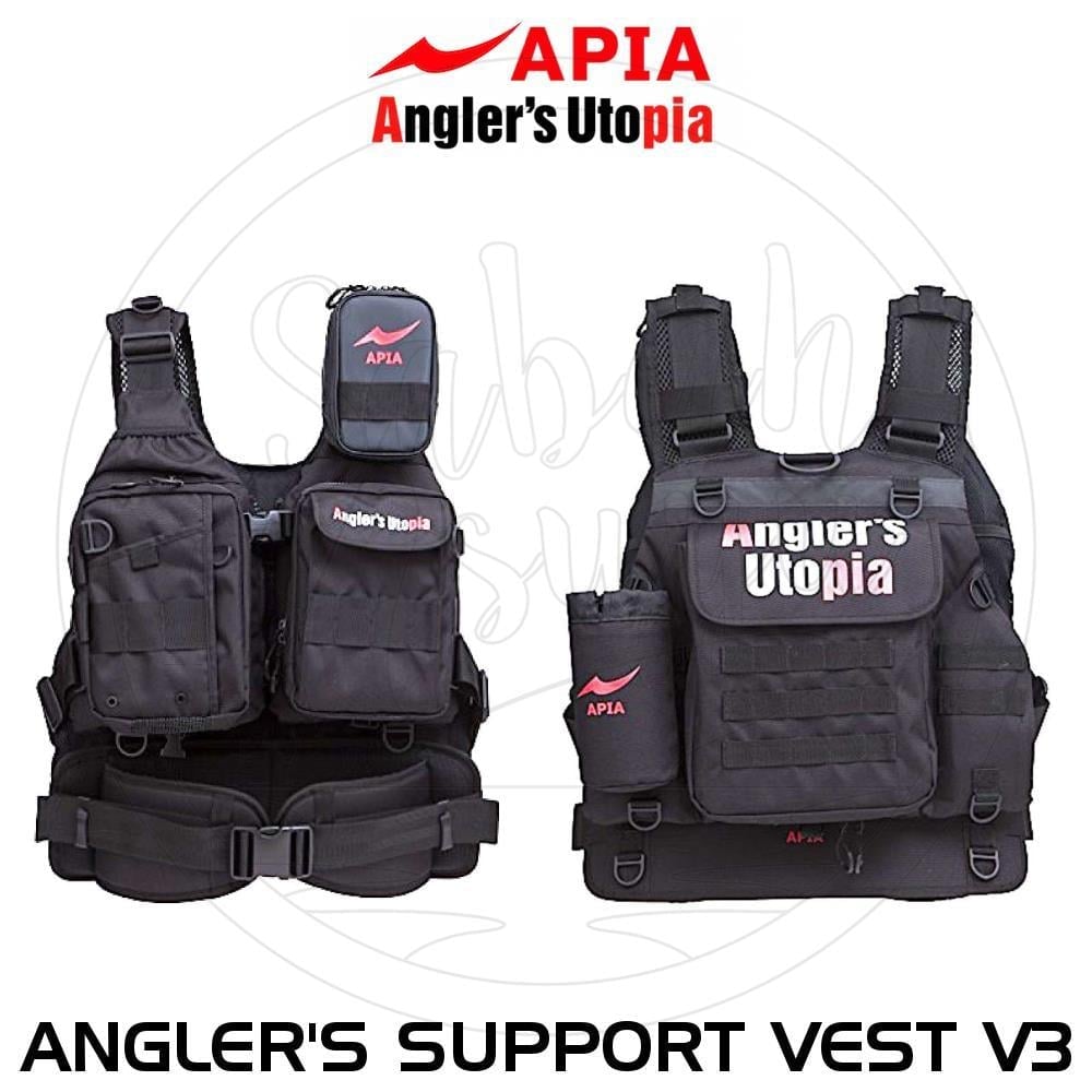 Apia Anglers Support Vest V3 Spin ve Can Yeleği Black