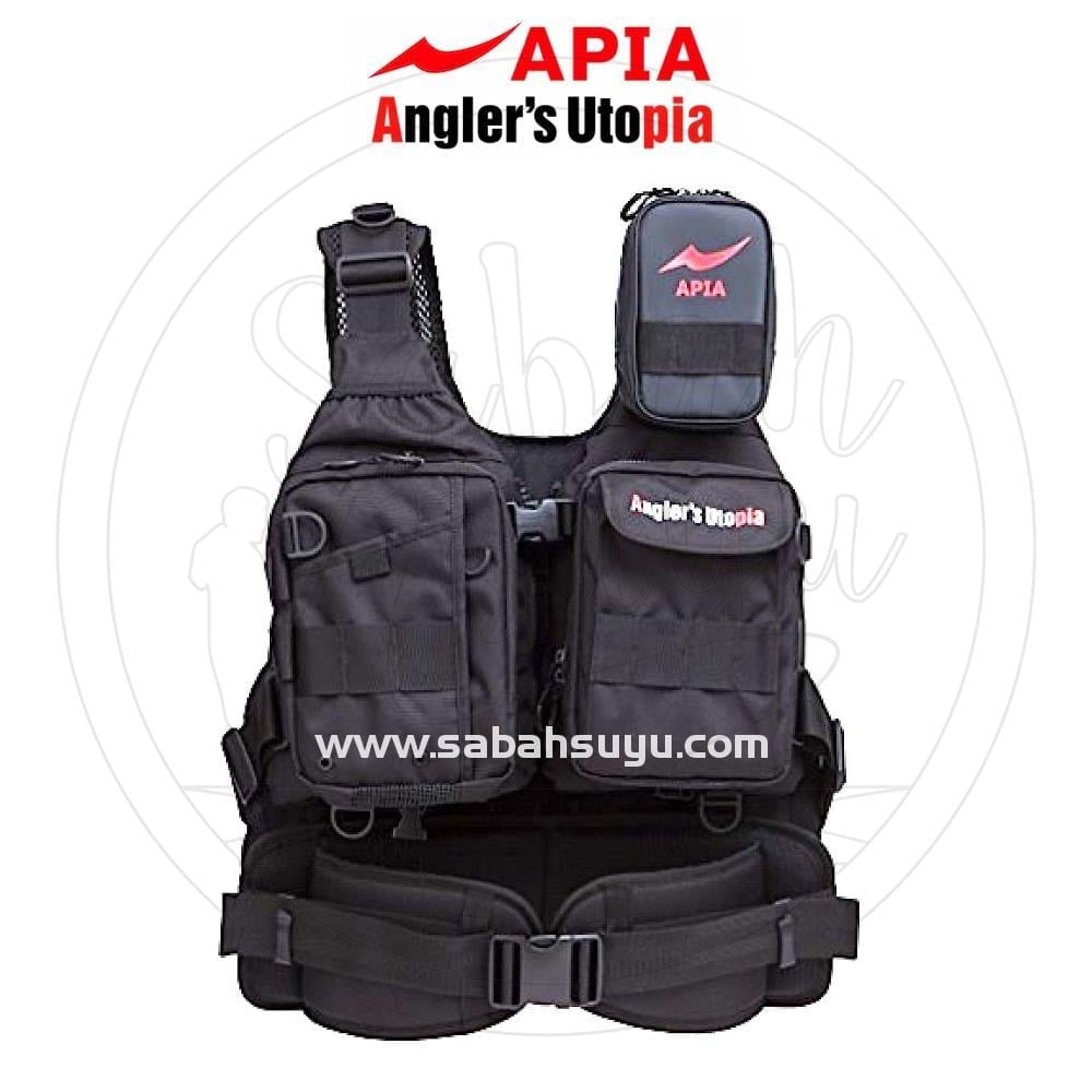 Apia Anglers Support Vest V3 Spin ve Can Yeleği Black