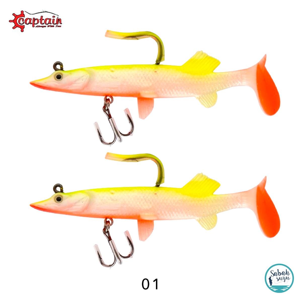 Captain 3584 Kingdom Aero Soft 12cm Silikon Balık (2 Adet) Renk: 01