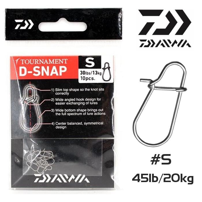 Daiwa Agrafes Tournament D-Snap Klips No:S 30lbs/13kg 10pcs