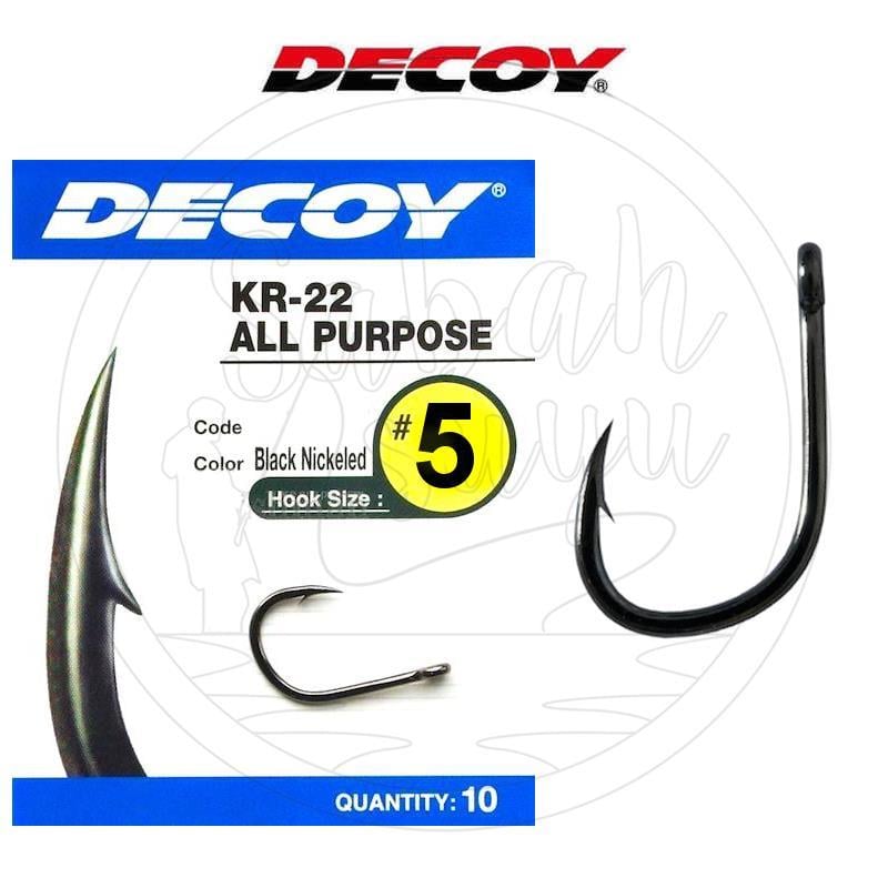 Decoy KR-22 Halkalı Olta İğnesi #5 Siyah Nikel