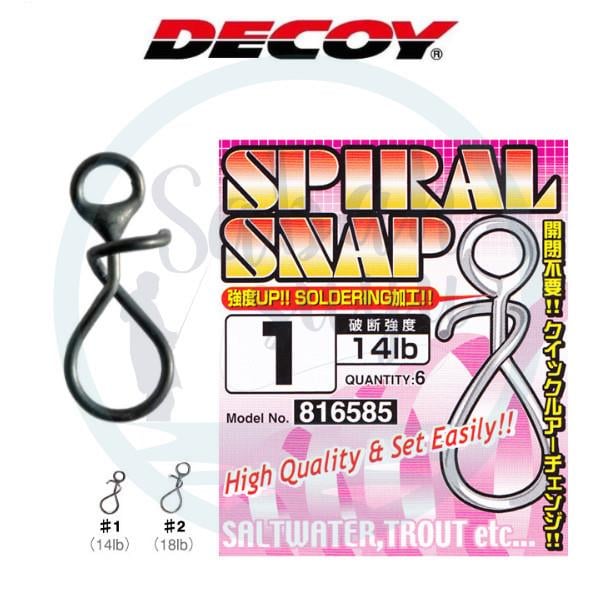 Decoy SN-5 Spiral Snap Klips No:1 14Lb.