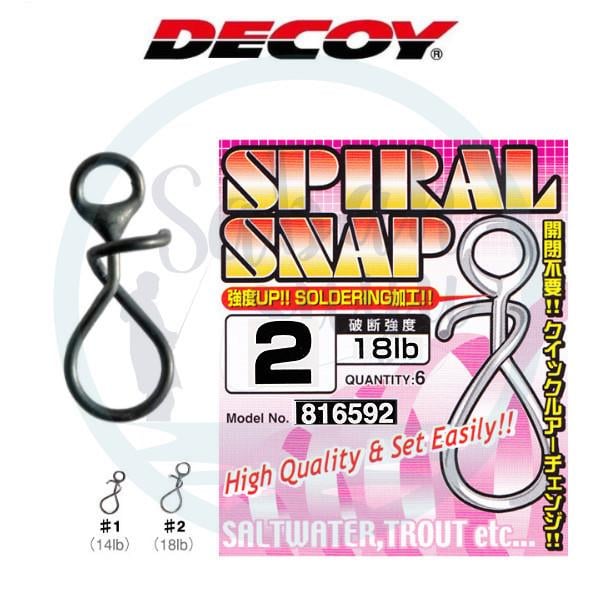 Decoy SN-5 Spiral Snap Klips No:2 18Lb.