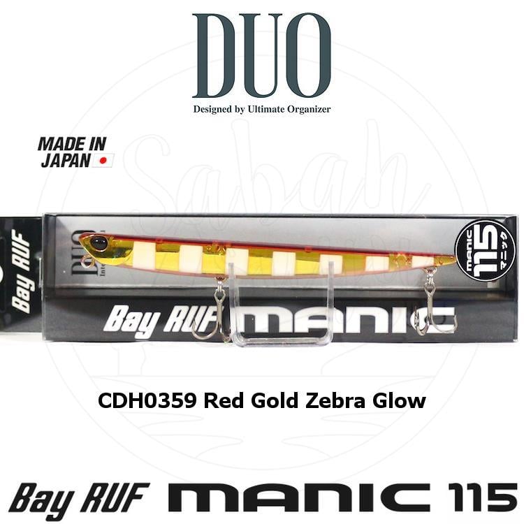 Duo Bay Ruf Manic 115 CDH0359 Red Gold Zebra Glow Sahte Balık