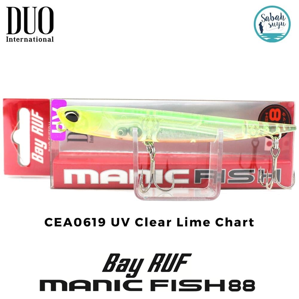 Duo Bay Ruf Manic Fish 88 CEA0619 UV Clear Lime Chart