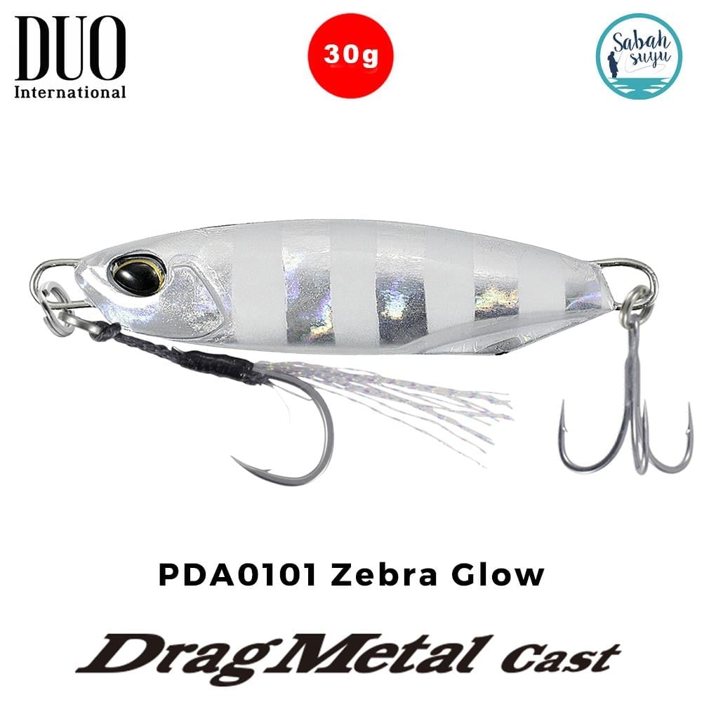 Duo Drag Metal Cast Jig 30gr. PDA0101 Zebra Glow