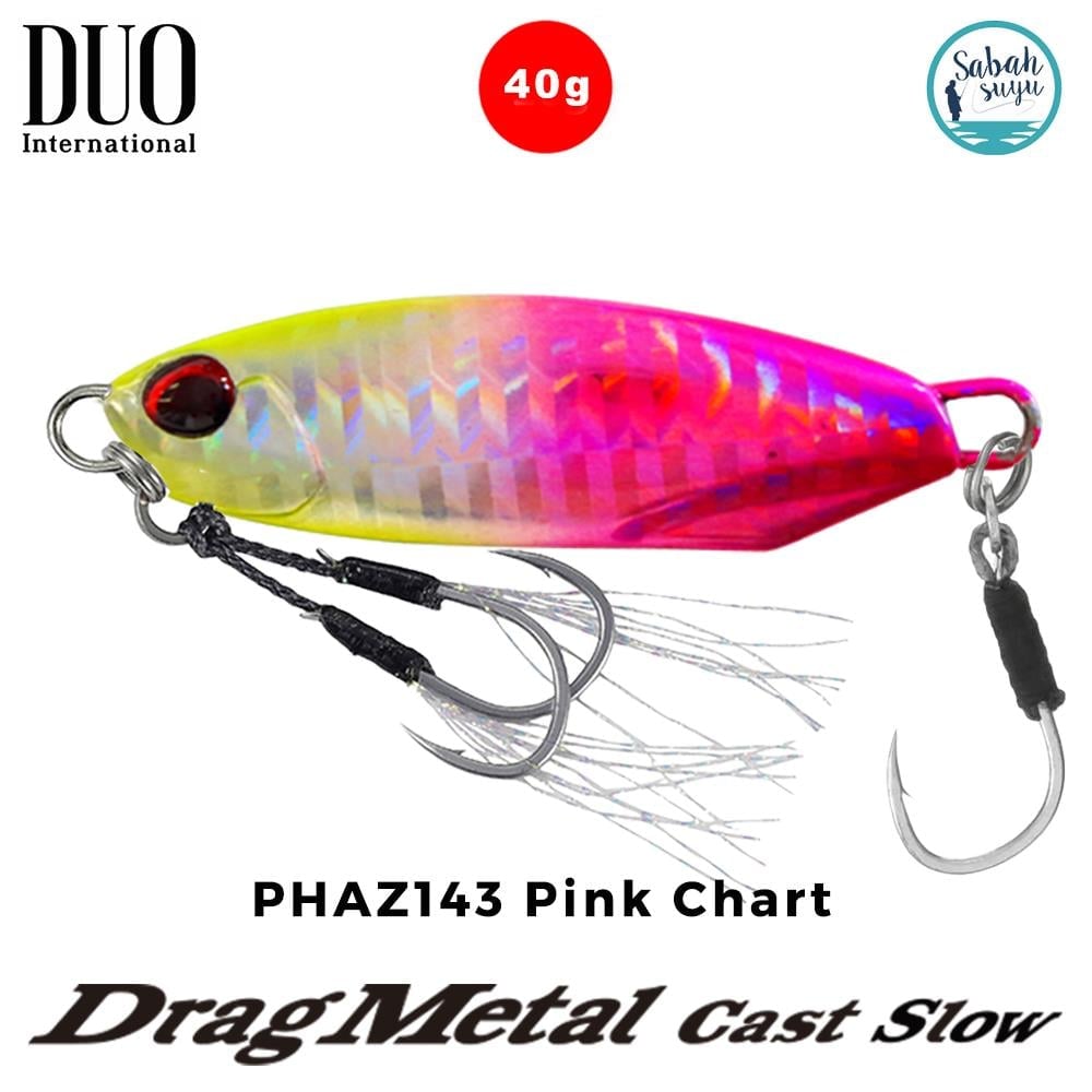 Duo Drag Metal Cast Slow Jig 40gr. PHAZ143 Pink Chart Sahte Yem
