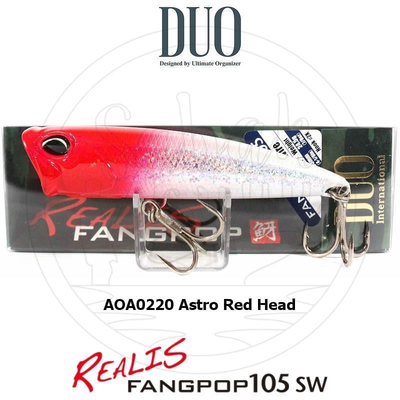 Duo Realis Fang Pop 105 SW Popper Sahte Yem AOA0220 Astro Red Head