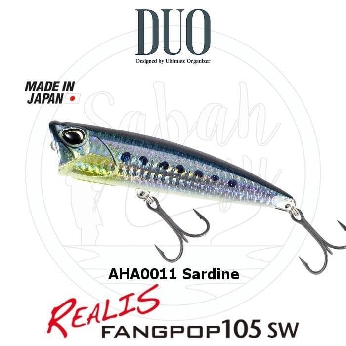 Duo Realis Fang Pop 105 SW Popper Sahte Yem AHA0011 Sardine