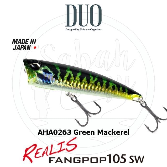 Duo Realis Fang Pop 105 SW Popper Sahte Yem AHA0263 Green Mackerel