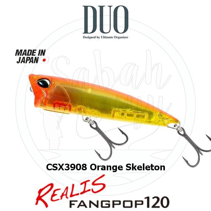 Duo Realis Fang Pop 120 Popper Sahte Yem CSX3908 Orange Skeleton