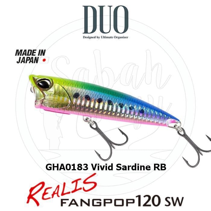 Duo Realis Fang Pop 120 SW Popper Sahte Yem GHA0183 Vivid Sardine RB