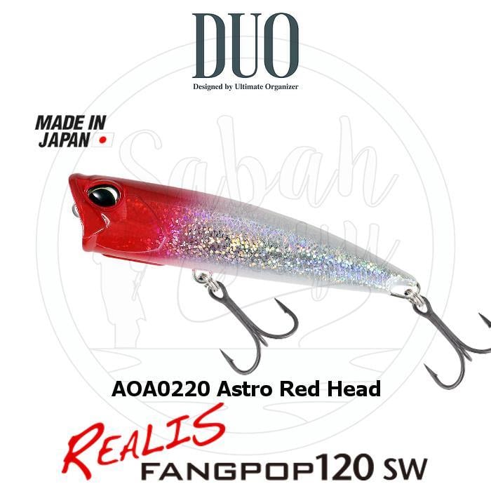 Duo Realis Fang Pop 120 SW Popper Sahte Yem AOA0220 Astro Red Head