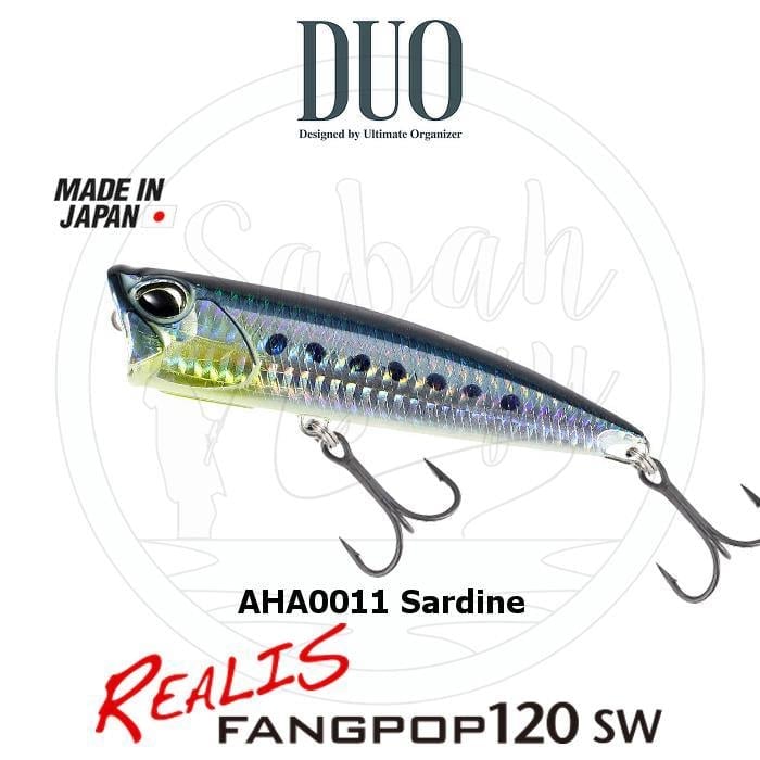 Duo Realis Fang Pop 120 SW Popper Sahte Yem AHA0011 Sardine