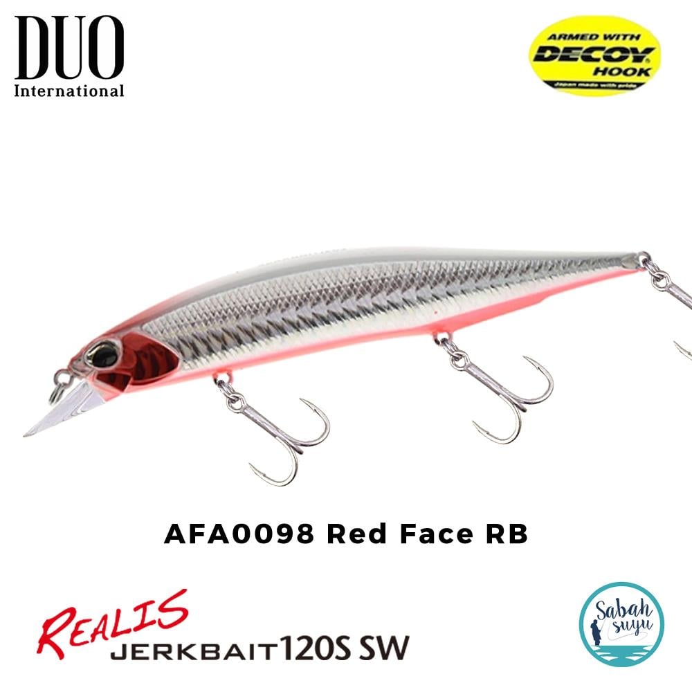 Duo Realis Jerkbait 120S SW AFA0098 Red Face RB