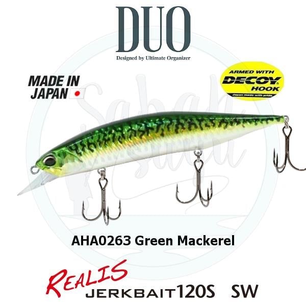 Duo Realis Jerkbait 120S SW AHA0263 Green Mackerel