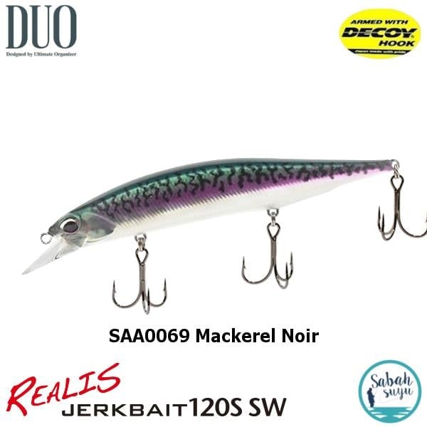 Duo Realis Jerkbait 120S SW SAA0069 Mackerel Noir