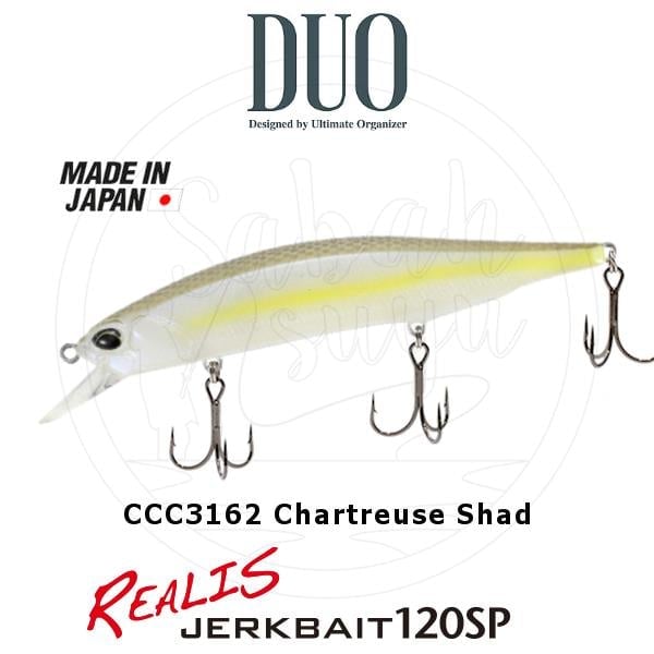 Duo Realis Jerkbait 120SP CCC3162 Chartreuse Shad
