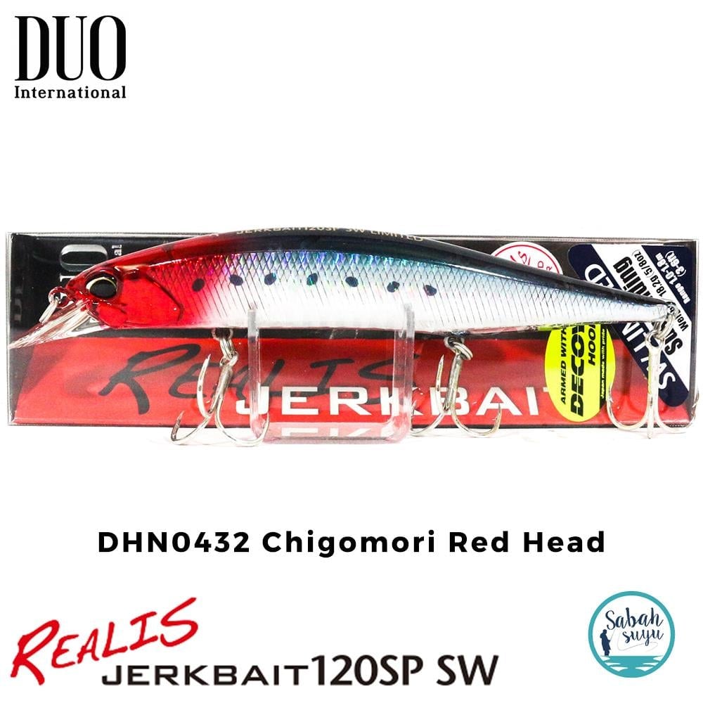Duo Realis Jerkbait 120SP SW DHN0432 Chigomori Red Head