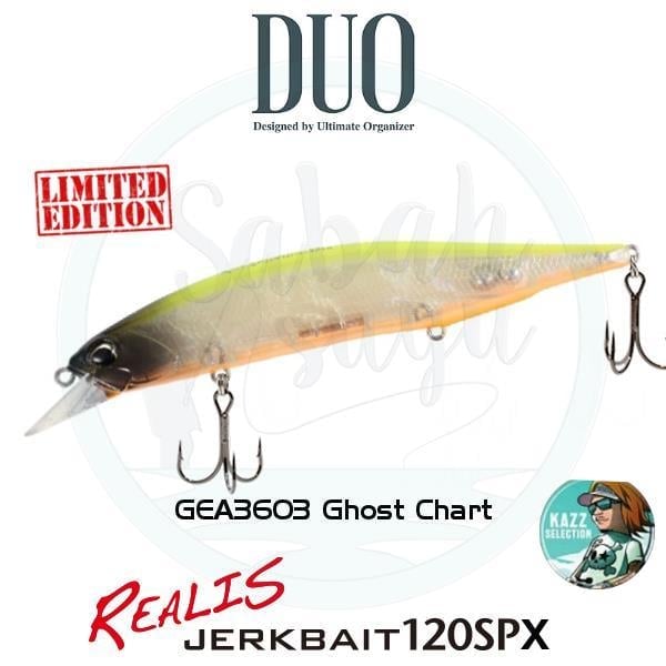 Duo Realis Jerkbait 120SPX GEA3603 KZ Ghost Chart