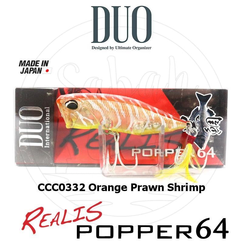 Duo Realis Popper 64 CCC0332 Orange Prawn Shrimp Sahte Balık