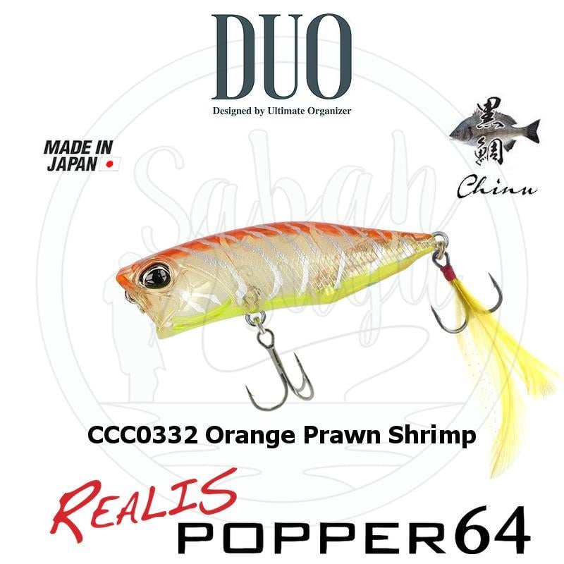 Duo Realis Popper 64 CCC0332 Orange Prawn Shrimp Sahte Balık
