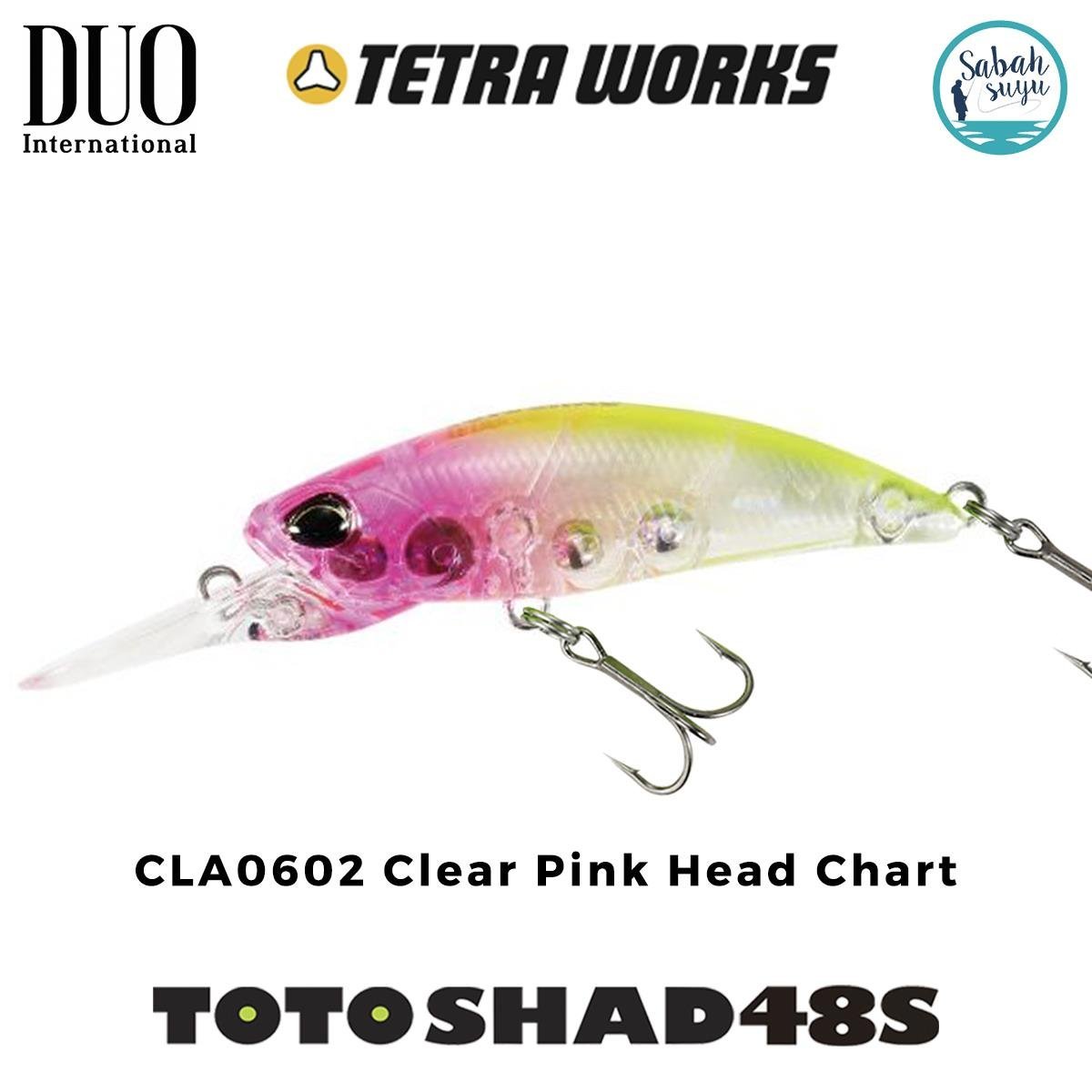 Duo Tetra Works Toto Shad 48S CLA0602 Clear Pink Head Chart