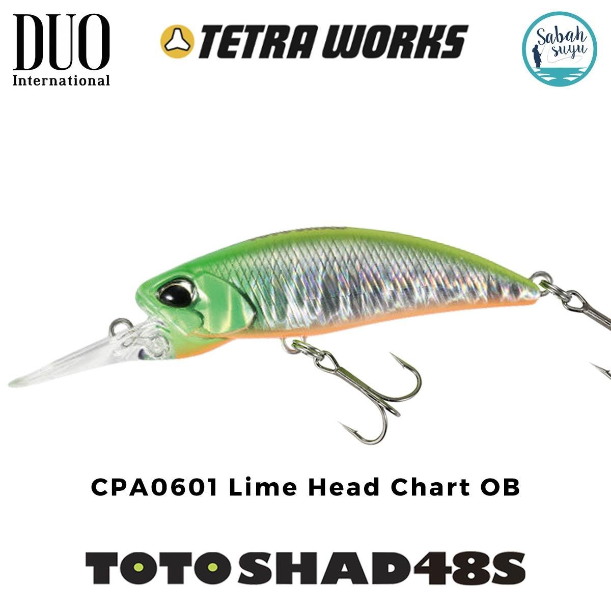 Duo Tetra Works Toto Shad 48S CPA0601 Lime Head Chart OB
