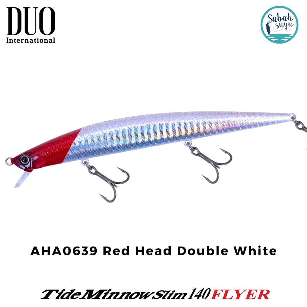 Duo Tide Minnow Slim 140 FLYER AHA0639 Red Head Double White